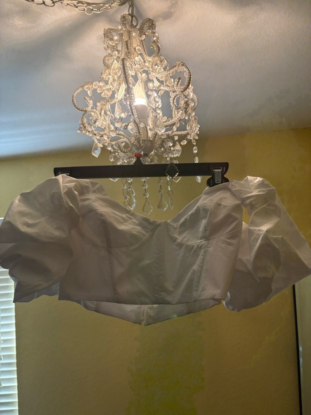 Zara White Bustier Top with Sweetheart Neckline